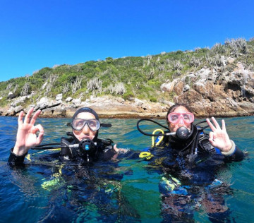 Batismo de Mergulho em Arraial do Cabo. ARRAIALFERIAS
